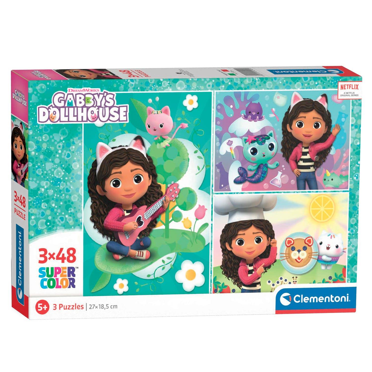 Clementoni Jigsaw Puzzle Gabbys Dollhouse, 3x48st.