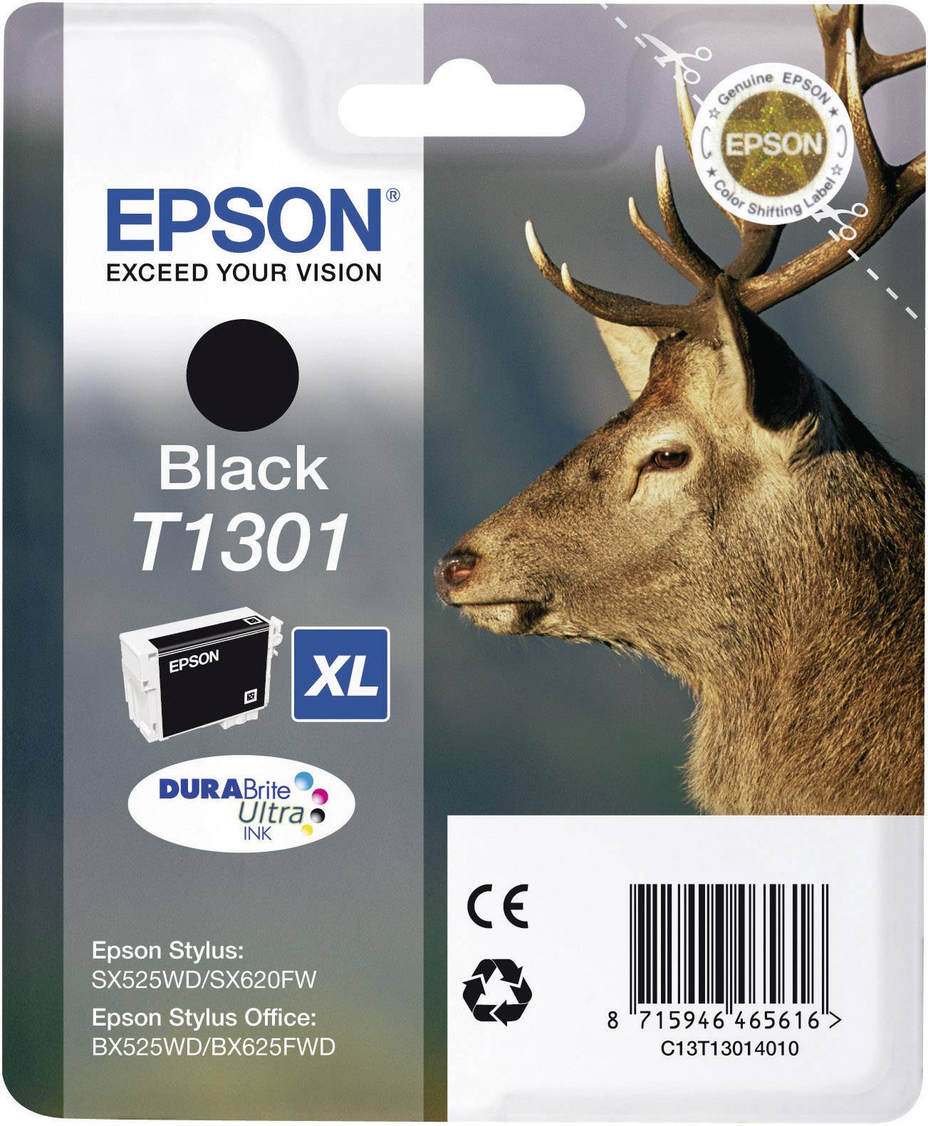 Epson Druckerpatrone T1301 Original Schwarz C13T13014010