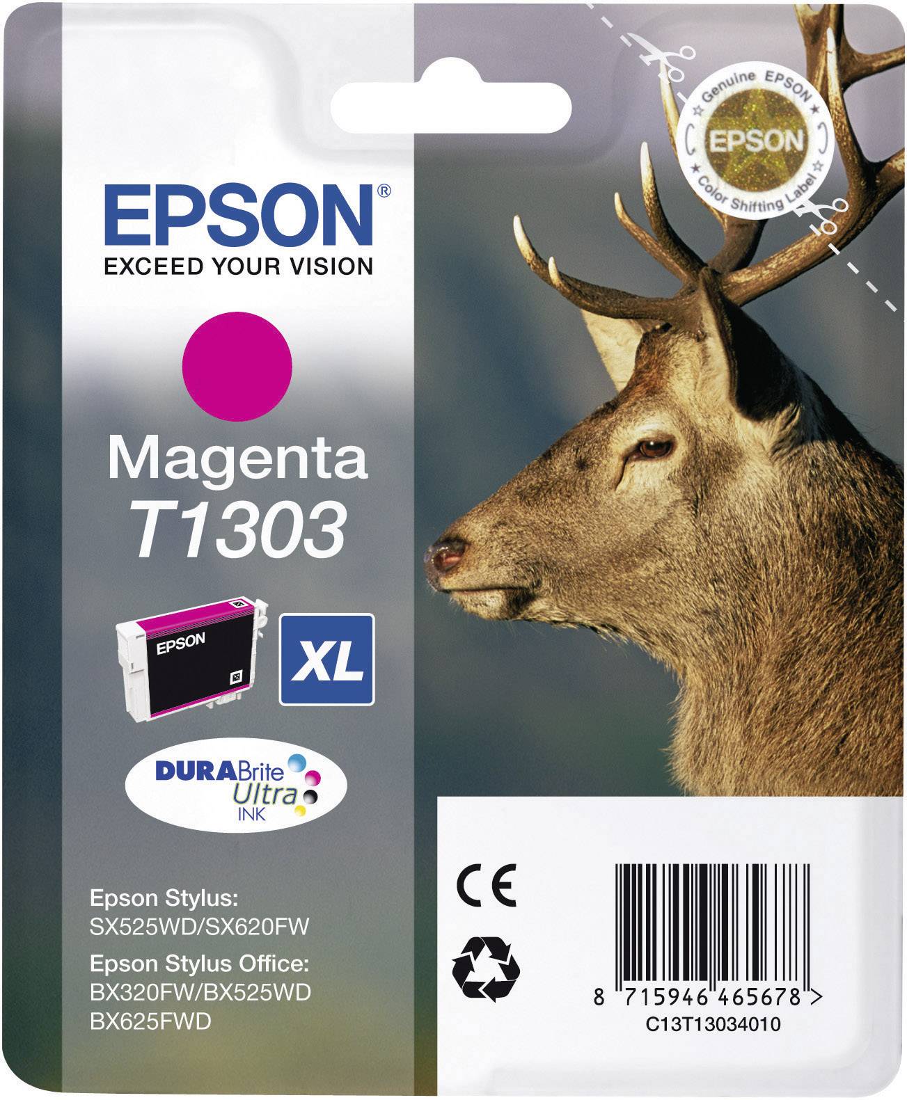 Epson T1303 - 10.1 ml - Größe XL - Magenta - OriginalTintenpatrone - für Stylus