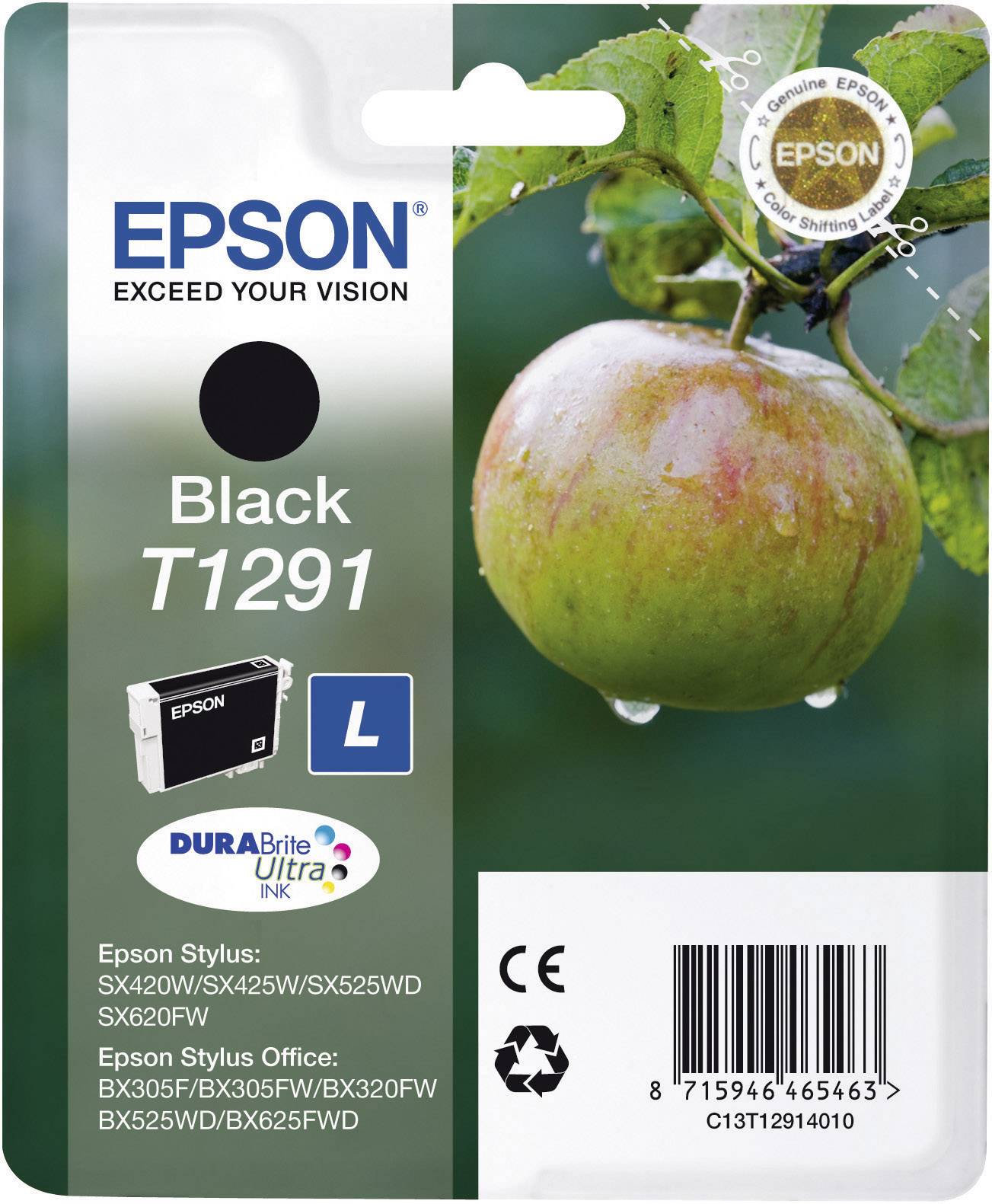 Epson Druckerpatrone T1291 Original Schwarz C13T12914011