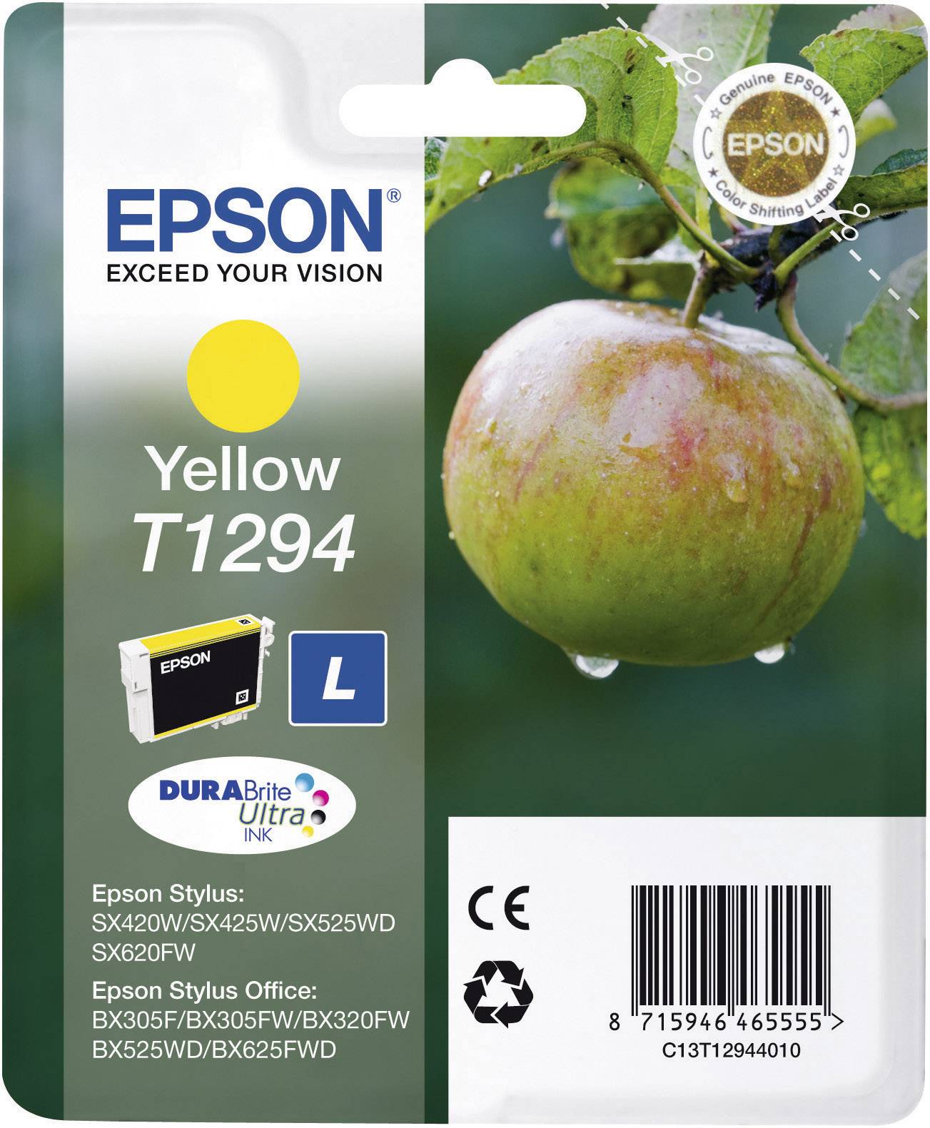 Original Epson C13T12944010 / T1294 Druckerpatrone Gelb 515 Seiten