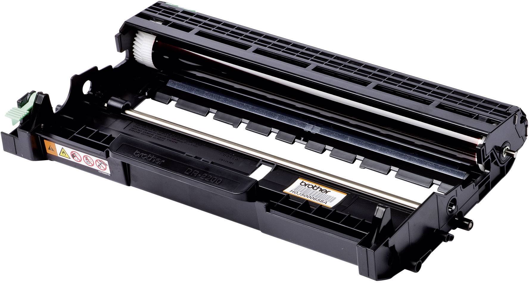 Ein Ersatz-Trommel-Unit für Drucker. Sie ist rechteckig, schwarz, mit sichtbarem Metallrollen und Aufklebern, geeignet für Brother-Drucker.