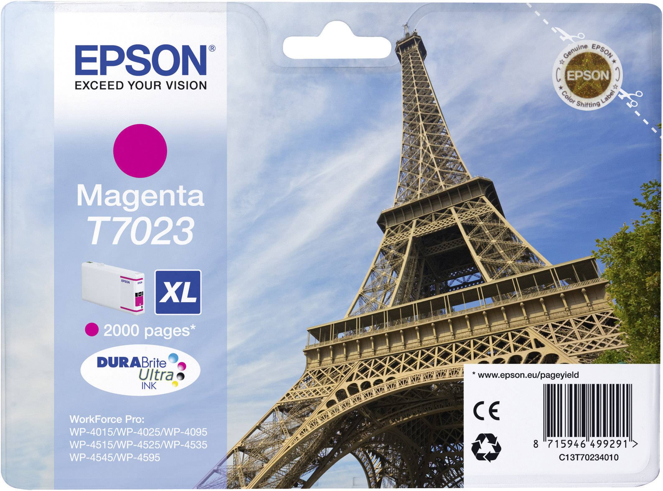 Epson Druckerpatrone T7023, XL Original Magenta C13T70234010