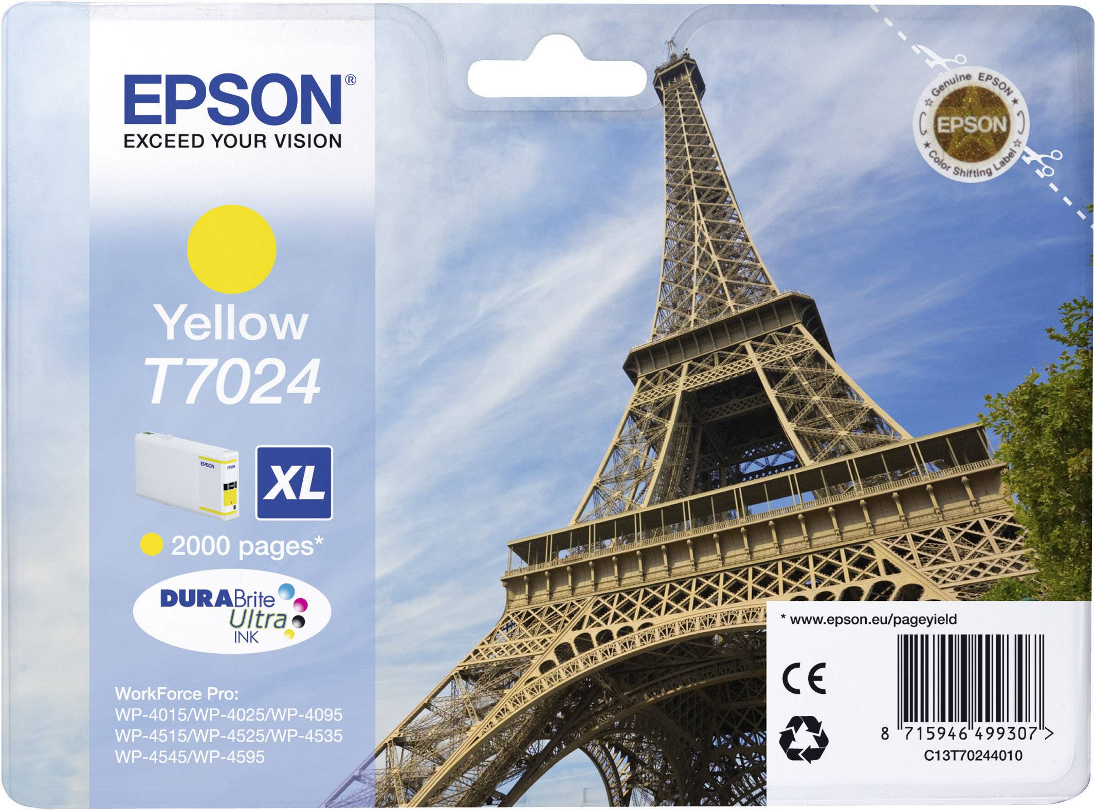 Epson Druckerpatrone T7024, XL Original Gelb C13T70244010