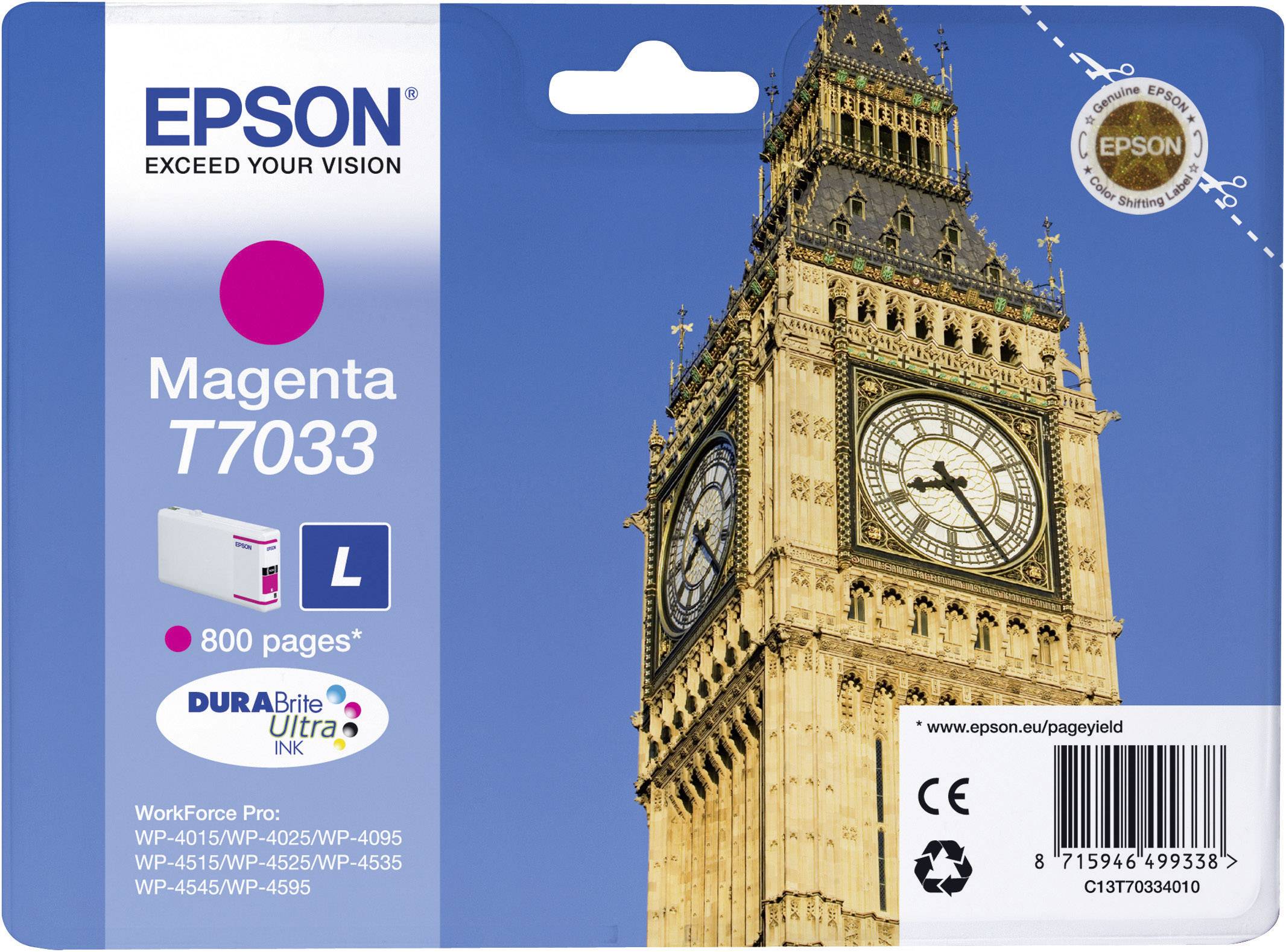 Epson Druckerpatrone T7033 Original Magenta C13T70334010