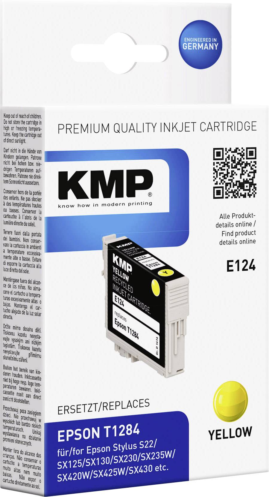 KMP Druckerpatrone ersetzt Epson T1284 Kompatibel Gelb E124 1616,0009