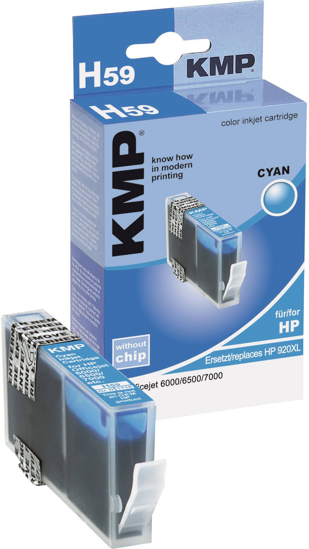KMP Druckerpatrone ersetzt HP 920, 920XL Kompatibel Cyan H59 1718,0253