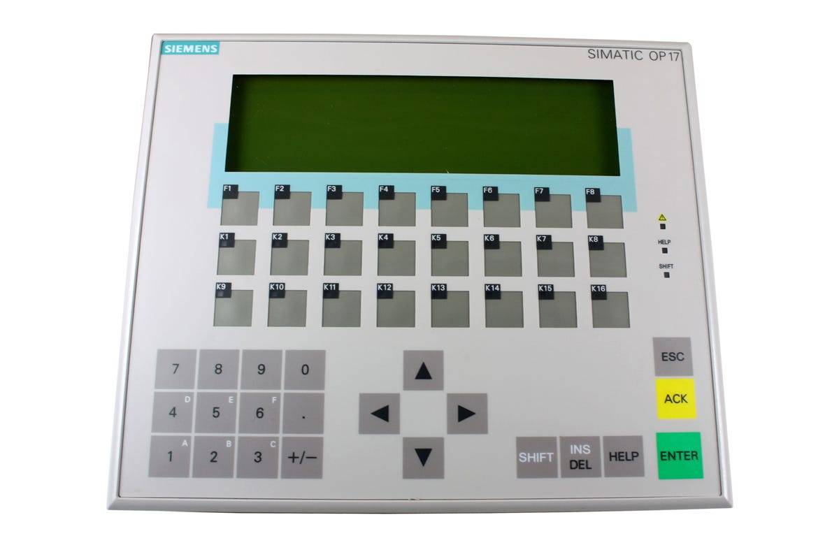 Siemens 6AV3617-1JC00-0AX2 Siemens 662643342857 Operator Panel OP 17/PP LC display, LED backlit 4x 20/8x 40 lines x char