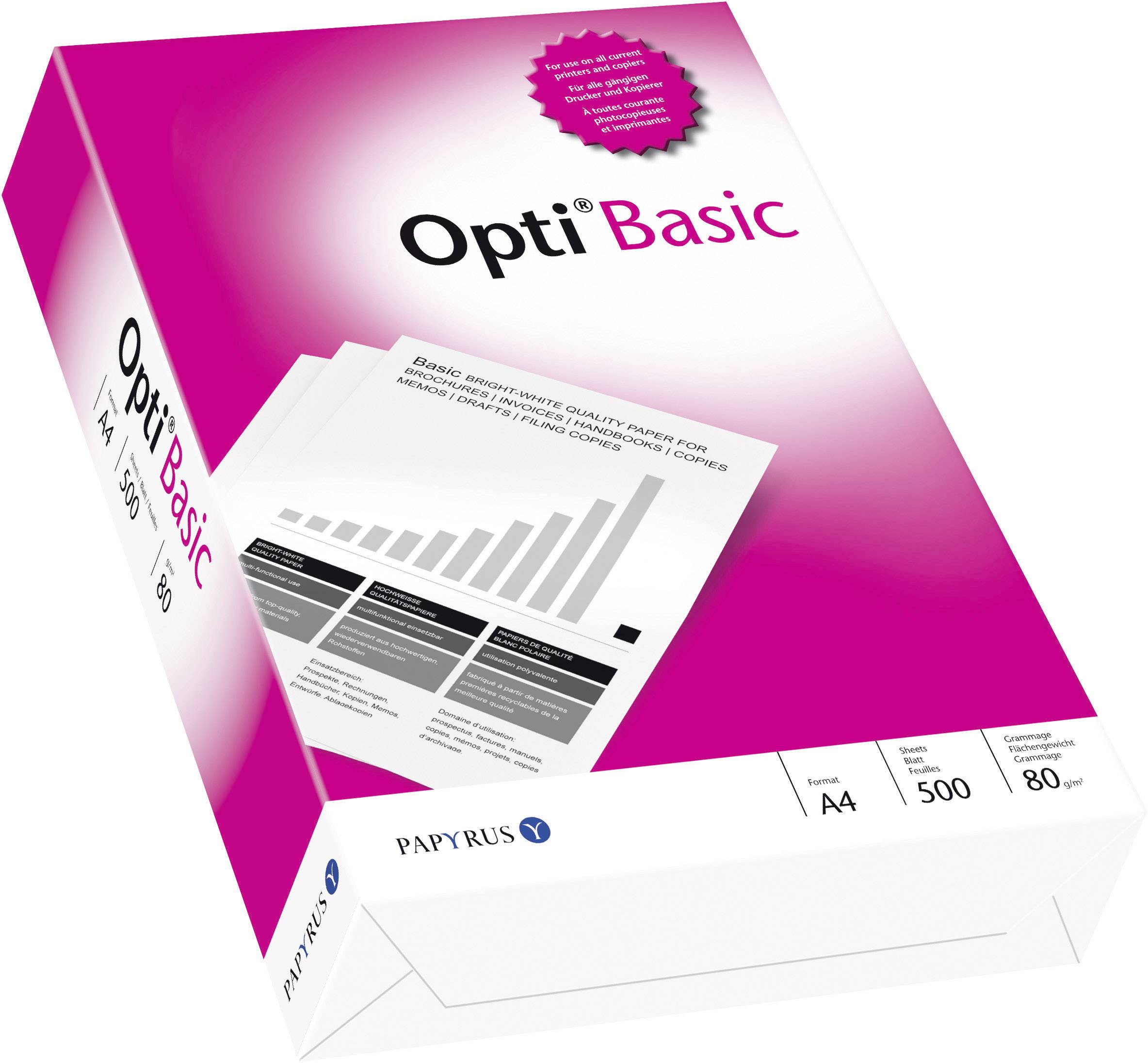 Papyrus OPTI® Basic 88081823  Universal Druckerpapier DIN A4 80 g/m² 500 Blatt Weiß