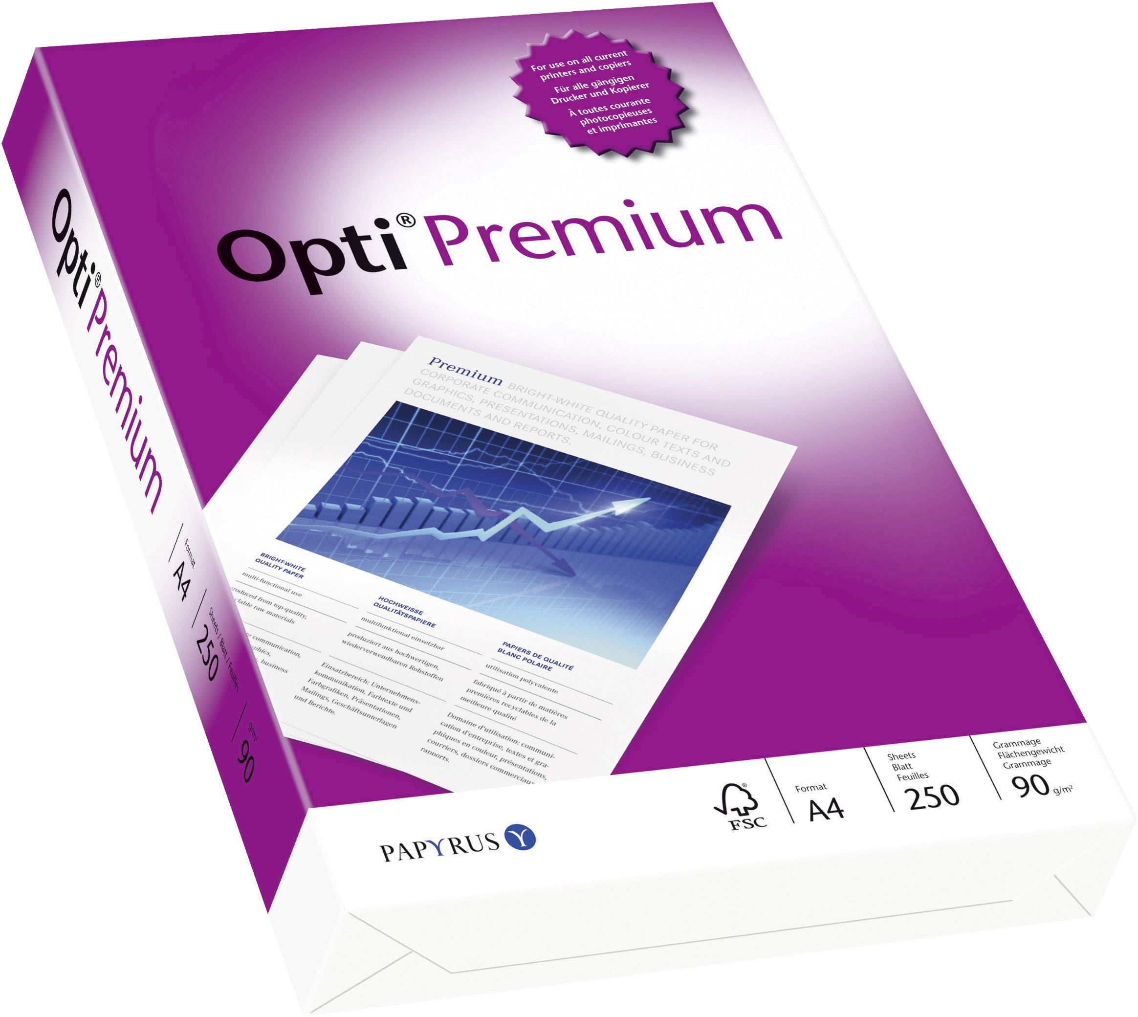 Papyrus Opti® Premium 88081821 Universal Druckerpapier DIN A4 90 g/m² 250 Blatt Weiß
