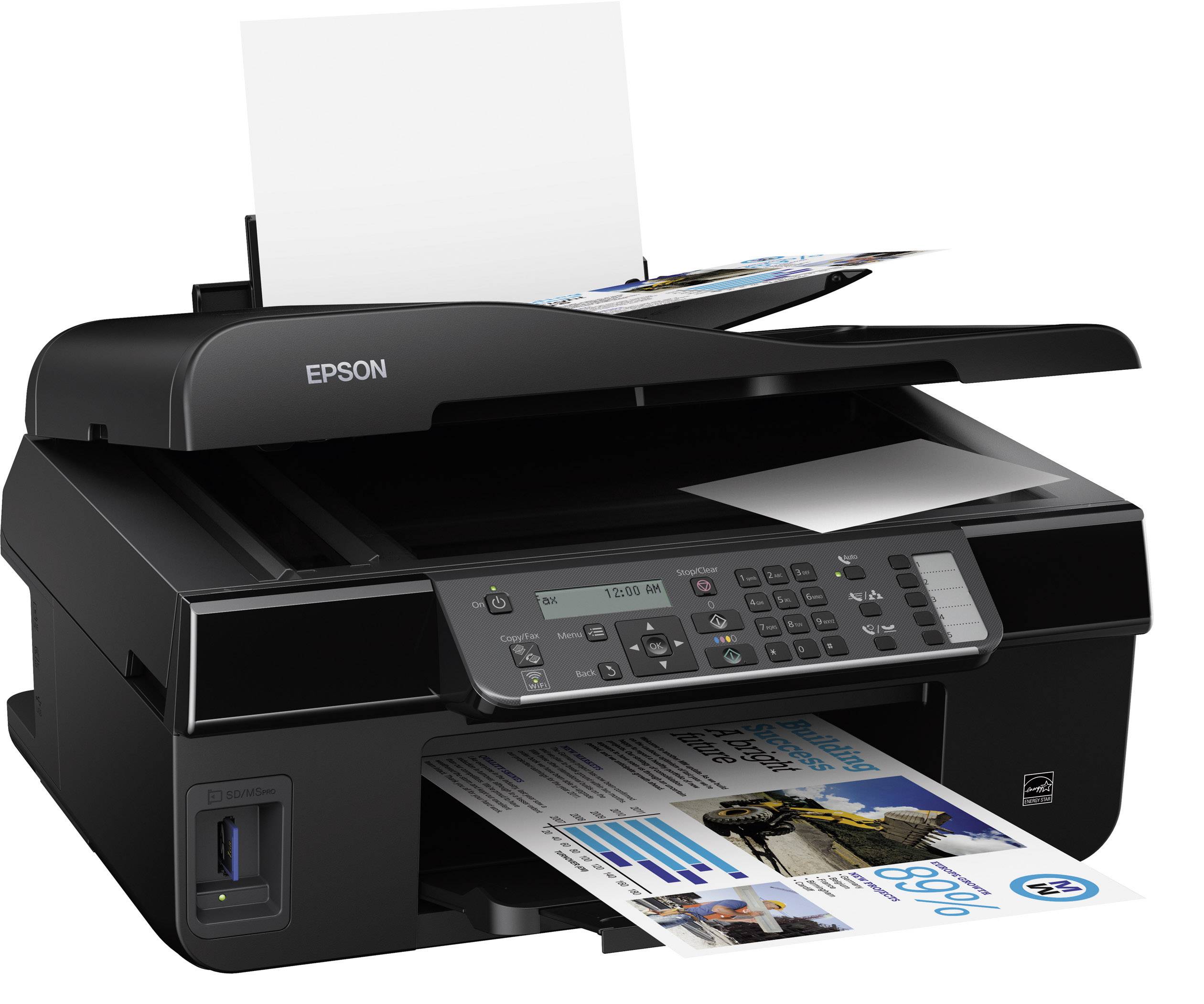 Epson Stylus Office BX305FW plus Farb Tintenstrahl Multifunktionsdrucker A4 Drucker, Scanner, Kopierer, Fax WLAN, ADF