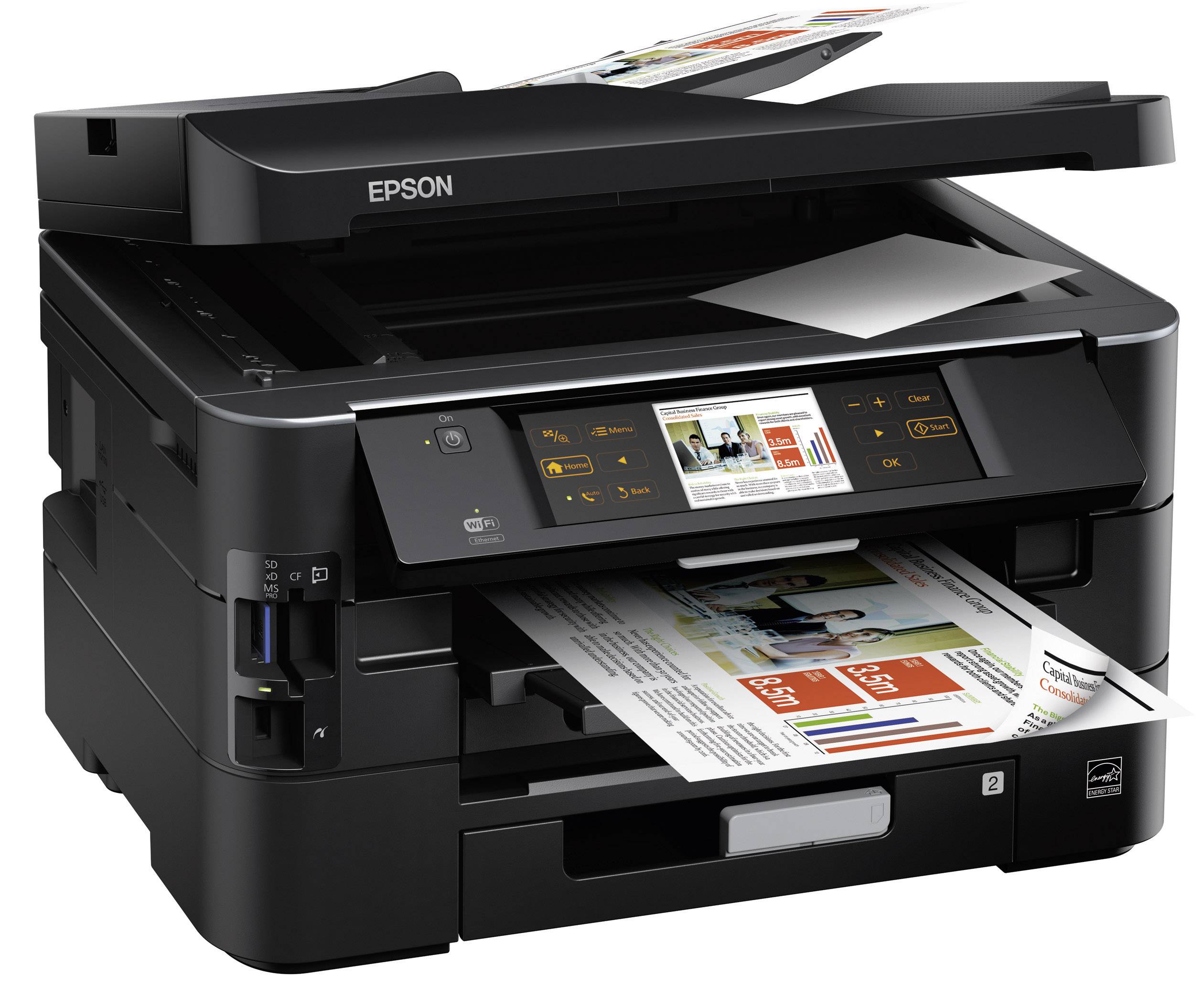 Epson Stylus Office BX935FWD, Multifunktionsgerät Tinte 4in1, USB,LAN,WLAN,Duplex,ADF, (Drucker,Kopierer,Scanner,Fax)