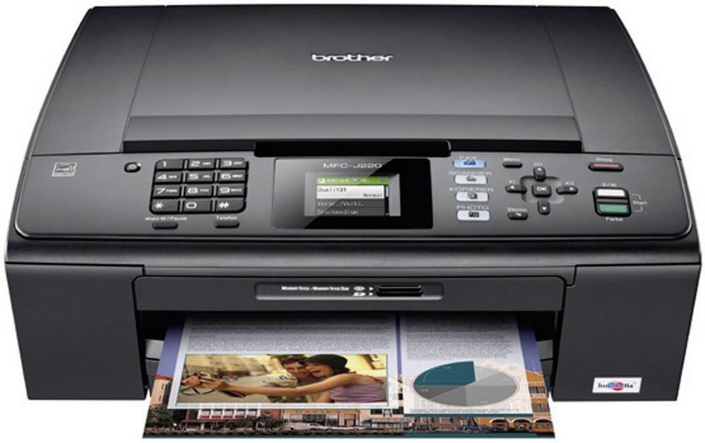Brother MFC-J220, Multifunktionsgerät Tinte 4in1, USB, (Drucker,Kopierer,Scanner,Fax)