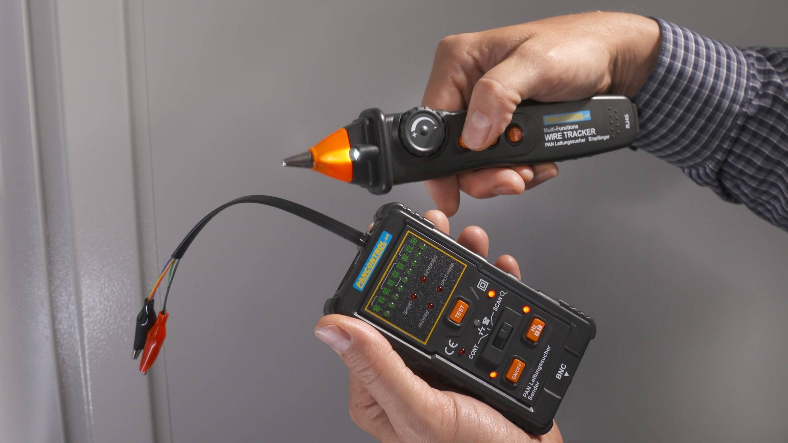Leitungssucher und LAN-Tester, spannungsfrei, PANCONTROL