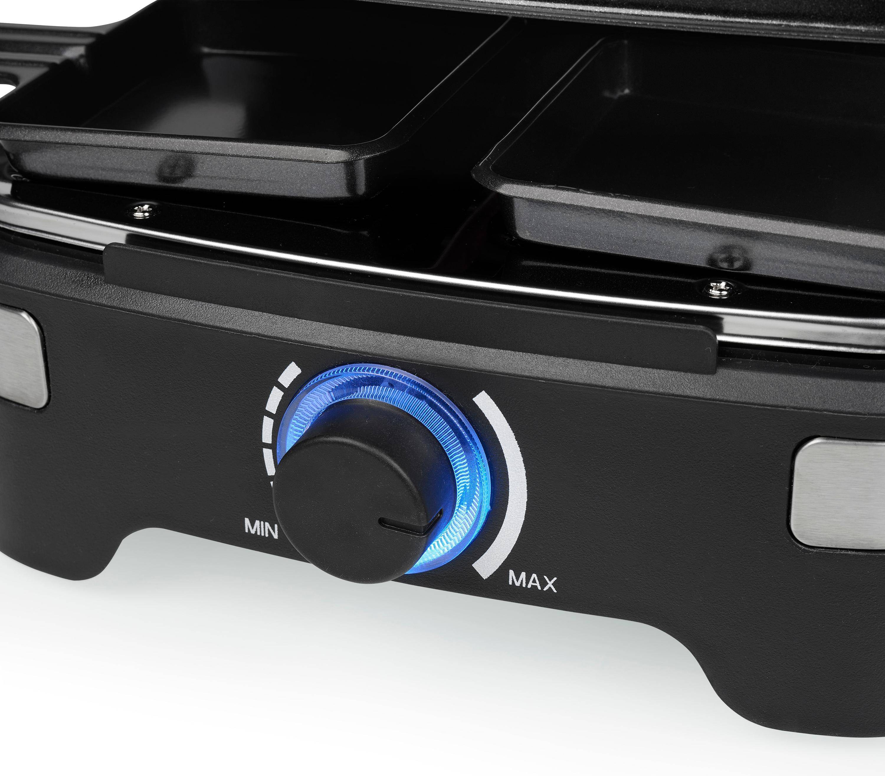 Princess 162650 Raclette 10Pfännchen, Antihaftbeschichtung, Grillfunktion, kabelgebunden, Kontrollleuchte Schwarz