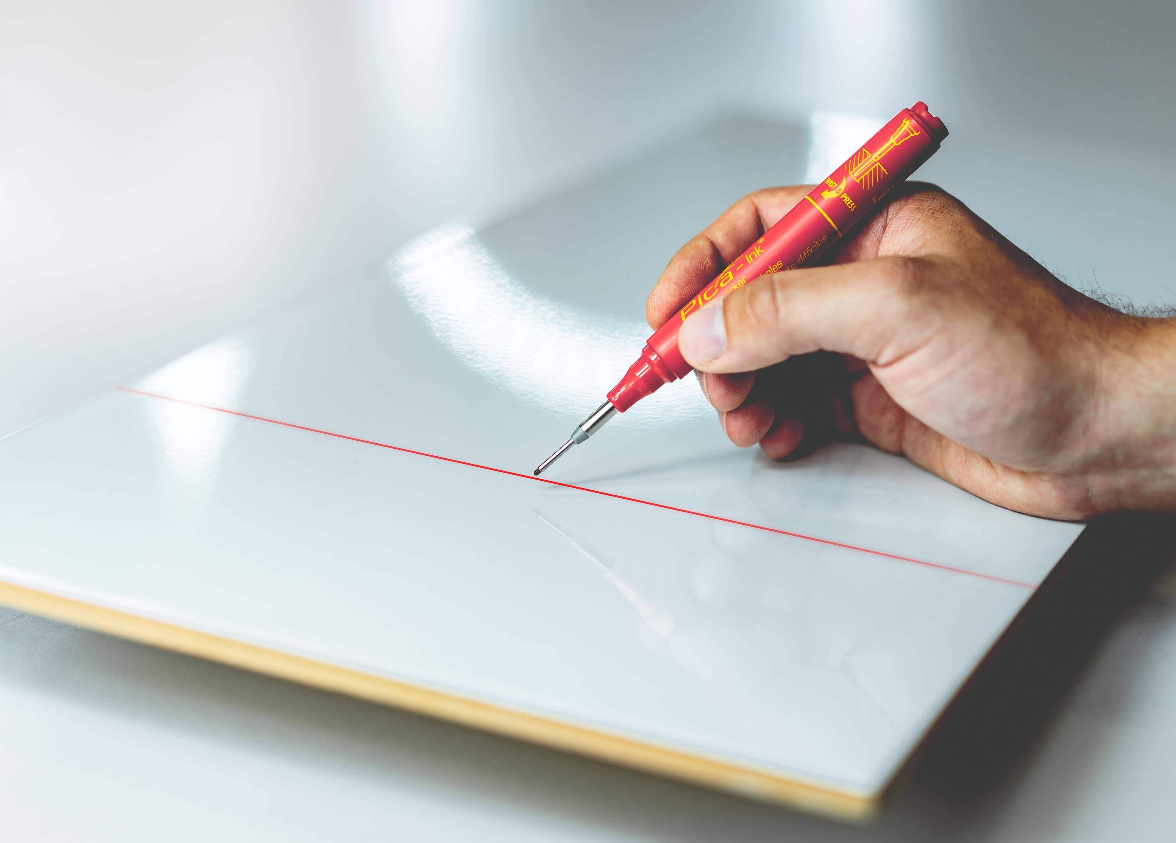 Pica INK Tieflochmarker rot - SB