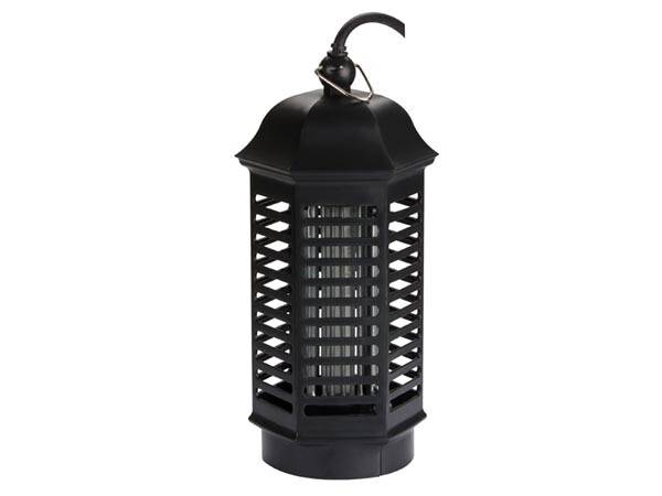 Perel Insektenvernichter, elektrisch, UV-LED, Hochspannungsgitter 1000 V, abnehmbare Auffangschale, 25 m², Schwarz