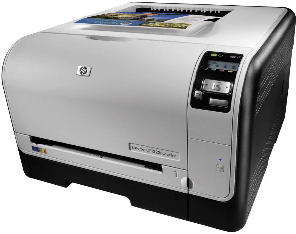 HP Color Laserjet Pro CP1525NW, Farblaserdrucker, A4, USB,LAN,WLAN, 600 x 600 dpi, Max. 12 S./min (S/W); 8 S./min (Farbe)