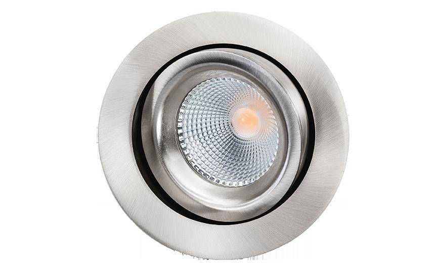 SGL Einbau.LuxIsoSafe IP44 stahl 902521 8W 500lm 2700K Ra98 kardan. dim Konvert. Innenleuchten