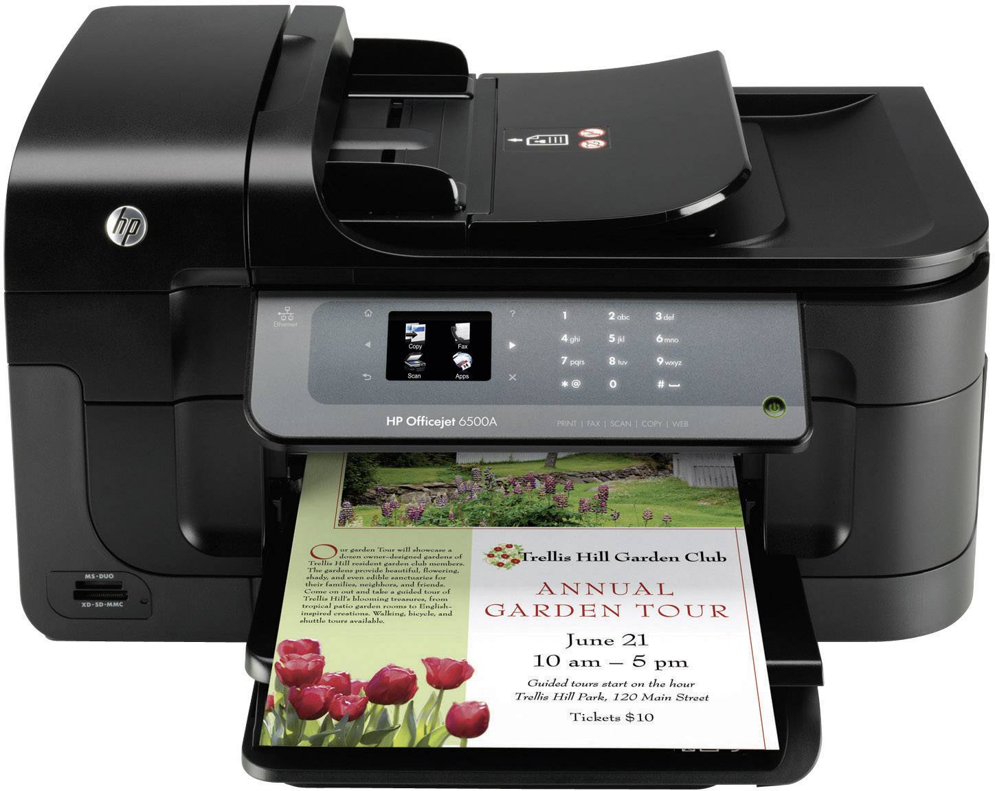 HP Officejet 6500A E-All-In-One E710A, Multifunktionsgerät Tinte 4in1, USB,LAN,ADF, (Drucker,Kopierer,Scanner,Fax)
