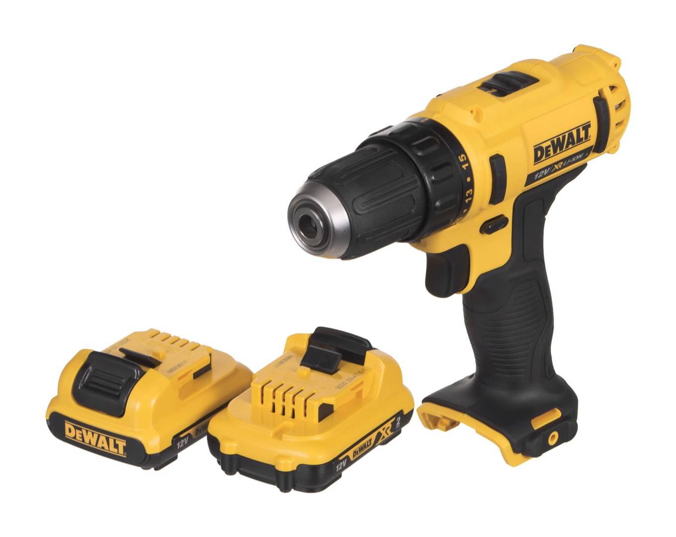 DeWALT DCD710D2-QW Akku-Bohrschrauber, 180 Watt, 10,8V, max. Bohrleistung 20/10 mm, im Koffer, 2x 2 Ah Akkus