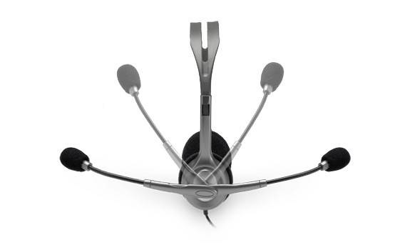 Logitech H110 Computer On Ear Headset kabelgebunden Stereo Grau Mikrofon-Rauschunterdrückung