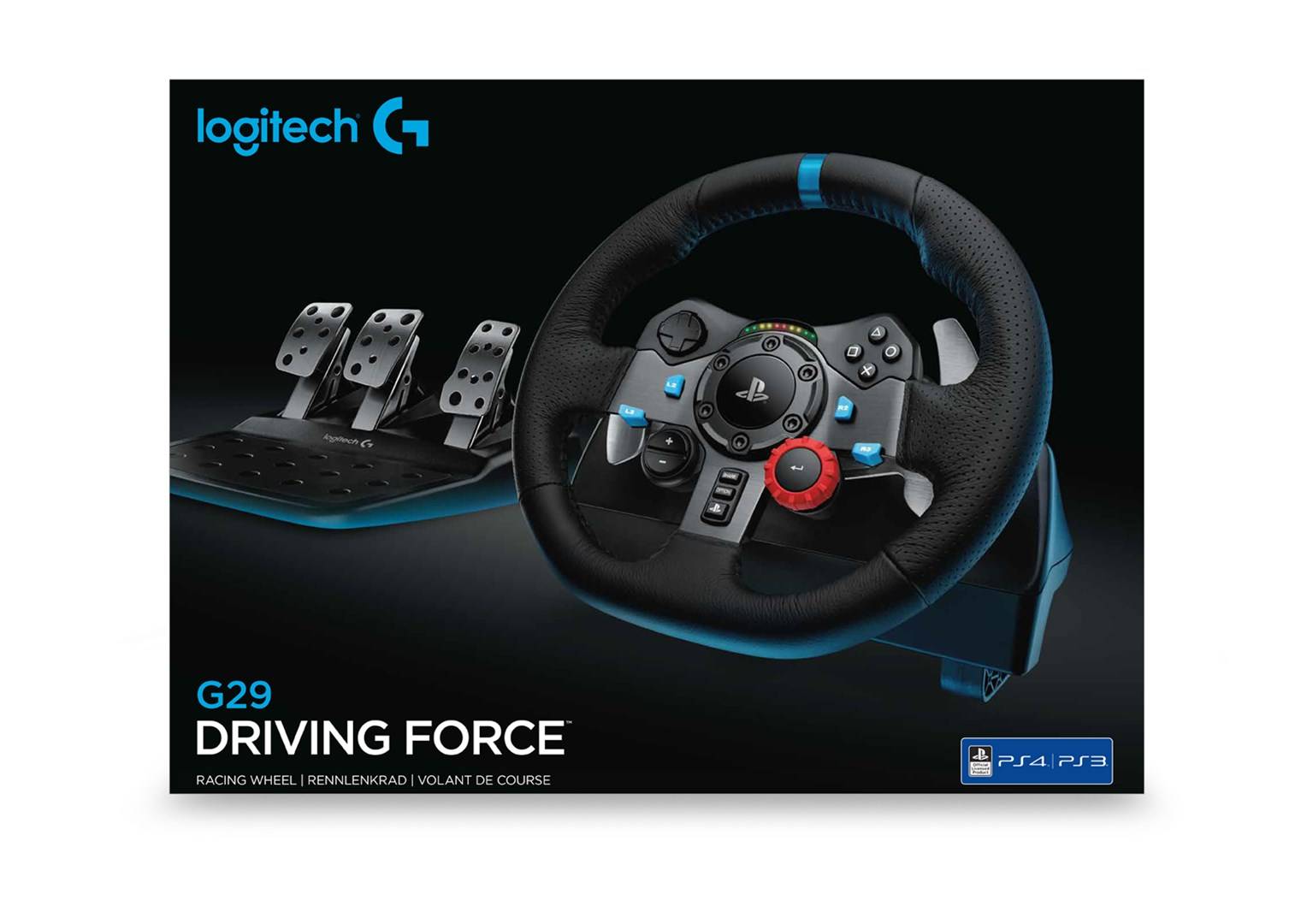 Logitech G29 Driving Force - Lenkrad- und Pedale-Set - kabelgebunden - für Sony PlayStation 3, Sony PlayStation 4