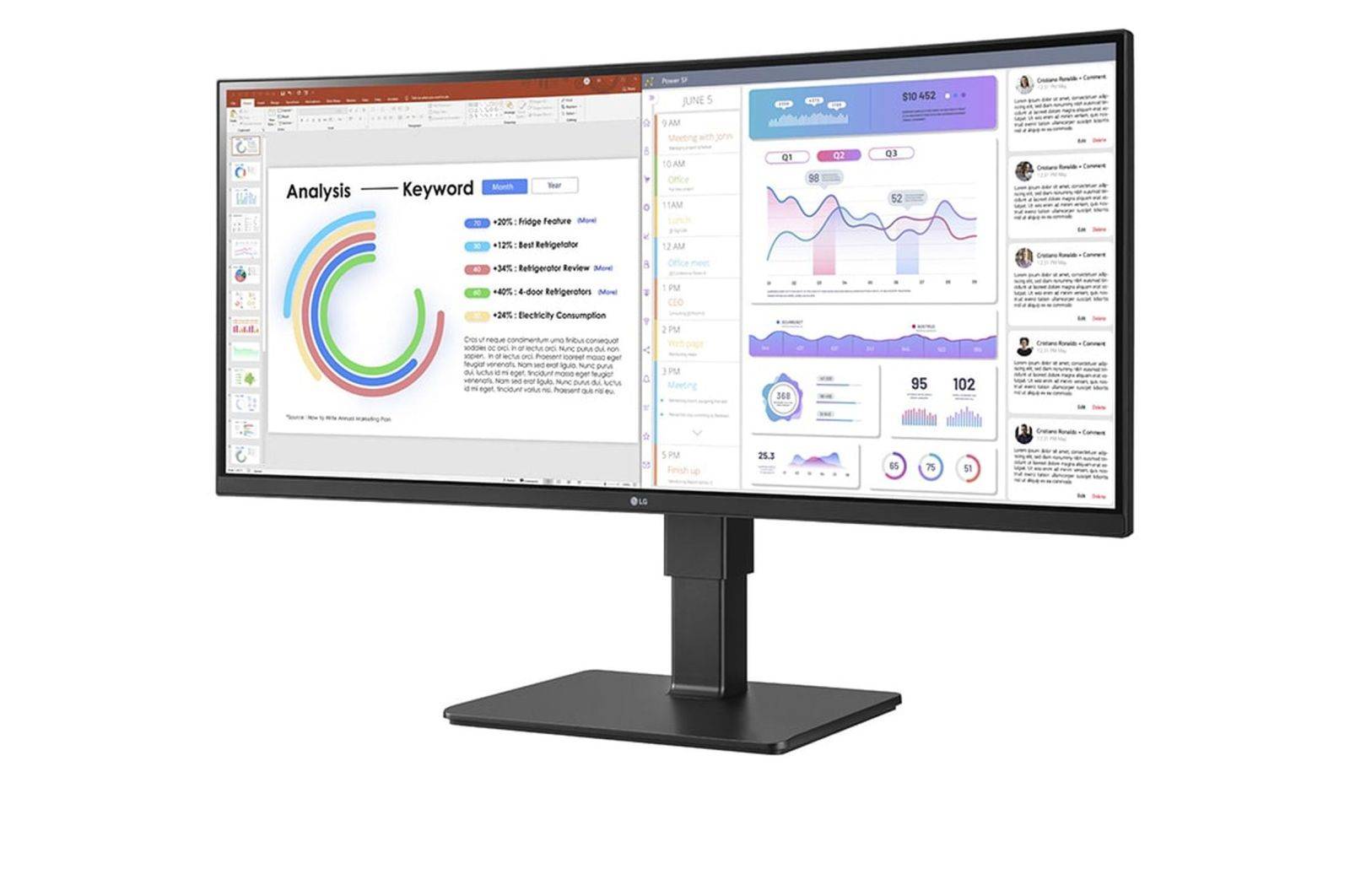 LG UltraWide 34BQ77QC-B - LED-Monitor - gebogen - 86.72 cm (34")
