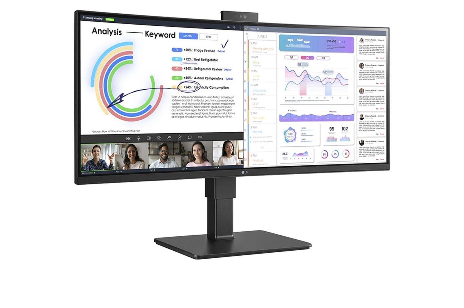 LG UltraWide 34BQ77QC-B - LED-Monitor - gebogen - 86.72 cm (34")