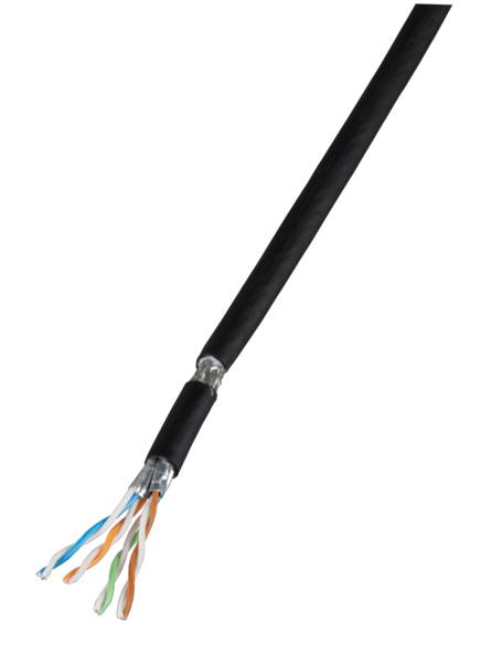 EFB-Elektronik 99262.1, PATCH PRO FLEX CAT 7 Kabel,PUR/Gummi, schwarz RAL9005, UV best.