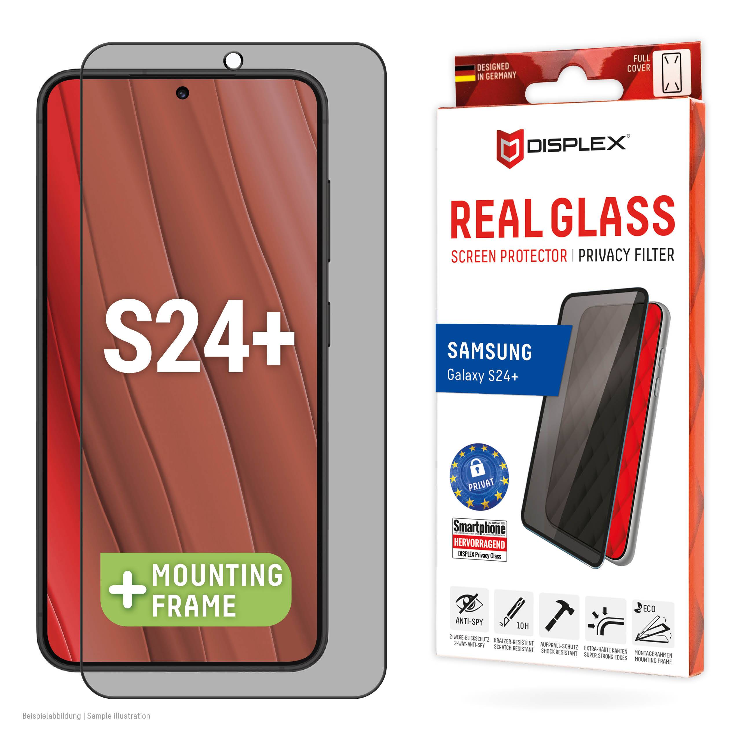 Privacy Full Cover Panzerglas (10H) für Samsung Galaxy S24+/S25+