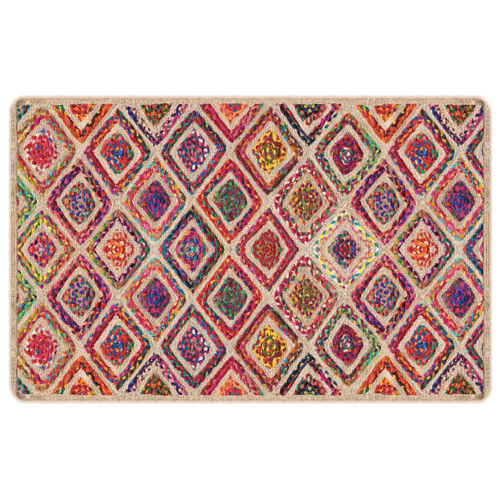 vidaXL Teppich Waschbar Mehrfarbig 190x300 cm Rutschfest