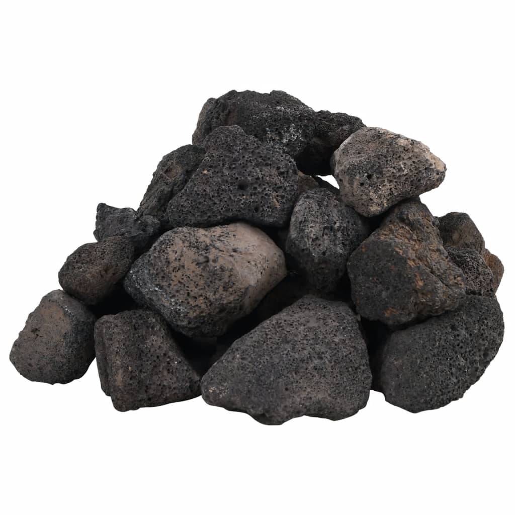 vidaXL Lavagranulat 10 kg Schwarz 5-8 cm