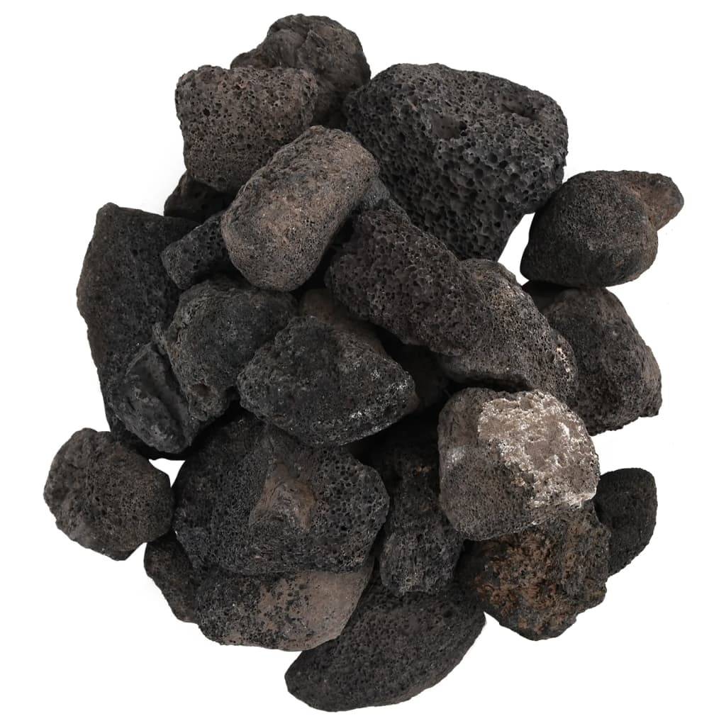 vidaXL Lavagranulat 10 kg Schwarz 5-8 cm