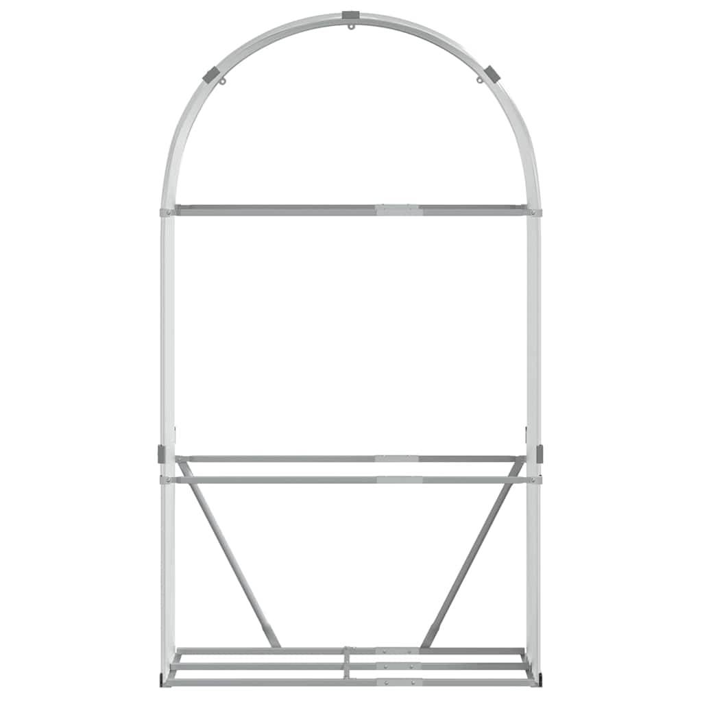 vidaXL Kaminholzunterstand Silbern 120x45x210 cm Verzinkter Stahl