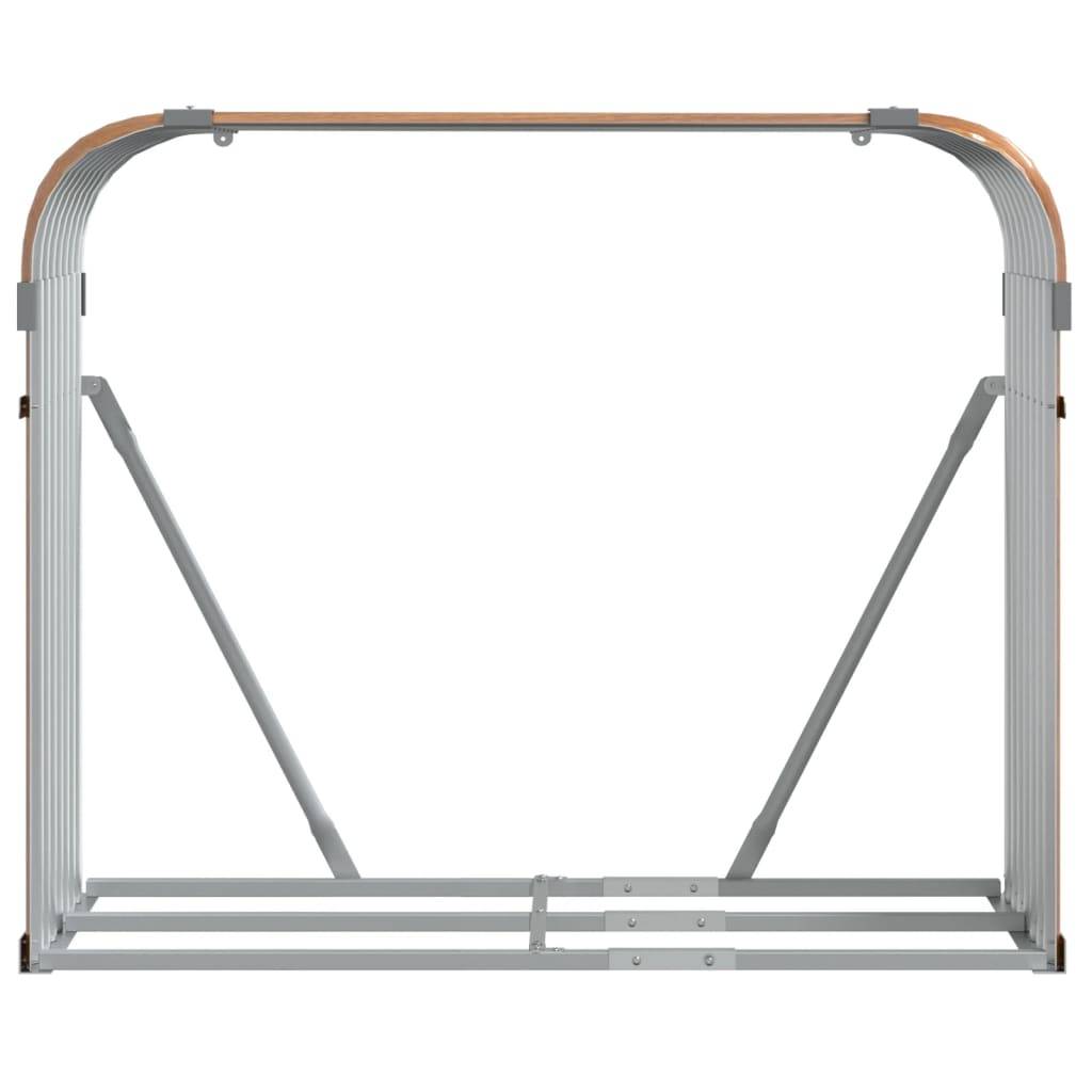 vidaXL Kaminholzunterstand Hellbraun 120x45x100 cm Verzinkter Stahl