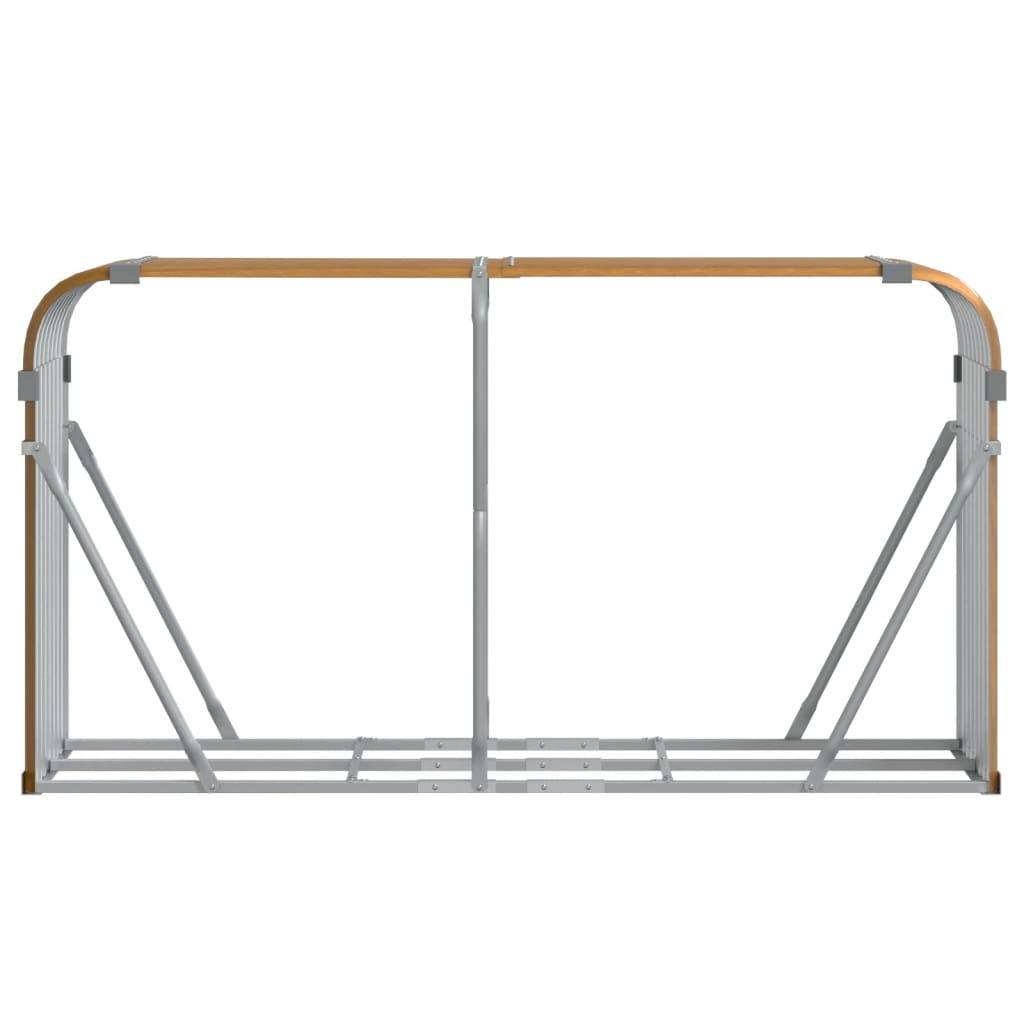 vidaXL Kaminholzunterstand Hellbraun 180x45x100 cm Verzinkter Stahl