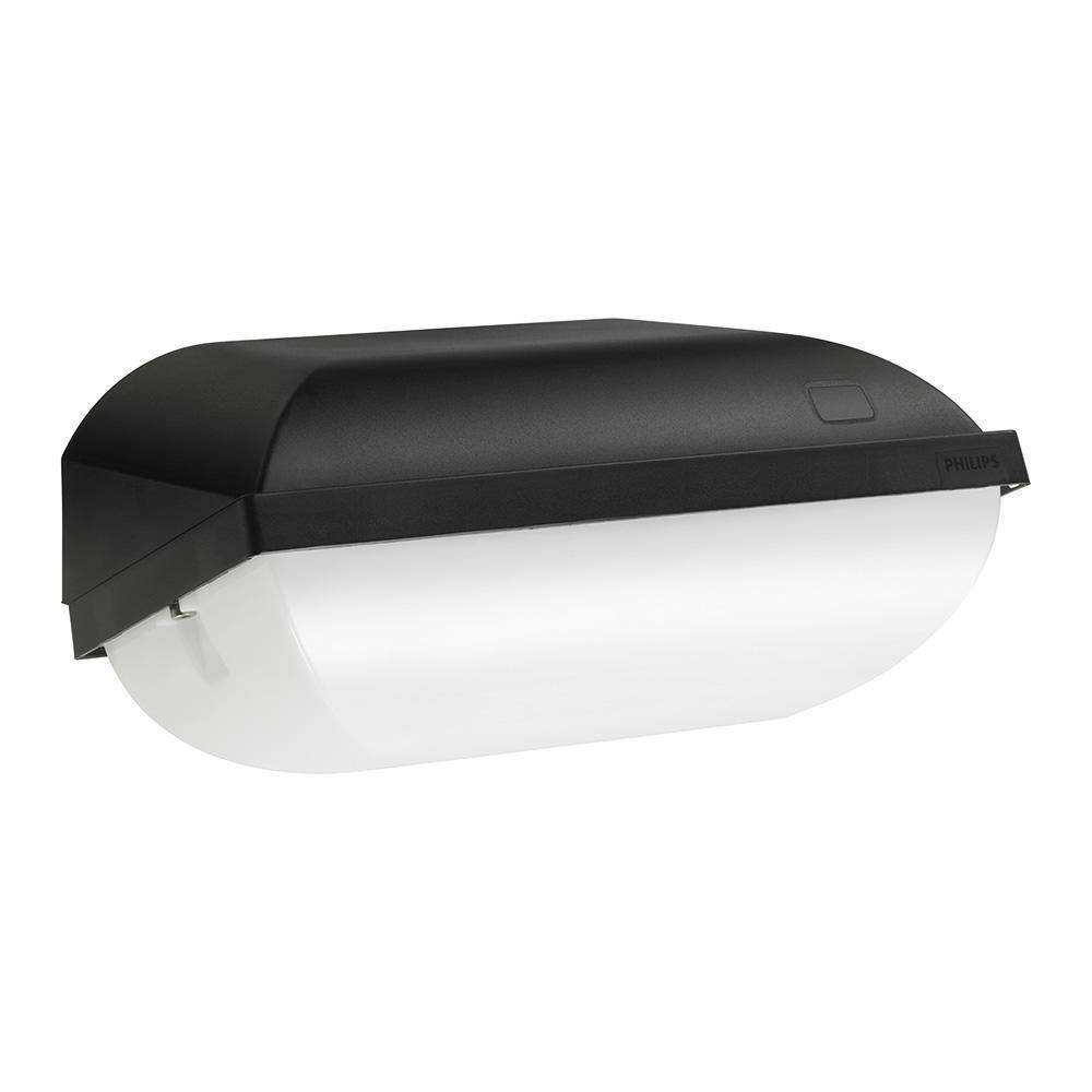 Philips LED Sicherheit Coreline BWC120 Schwarz 14W 1800lm - 830 Warmweiß | 282x178mm - IP54