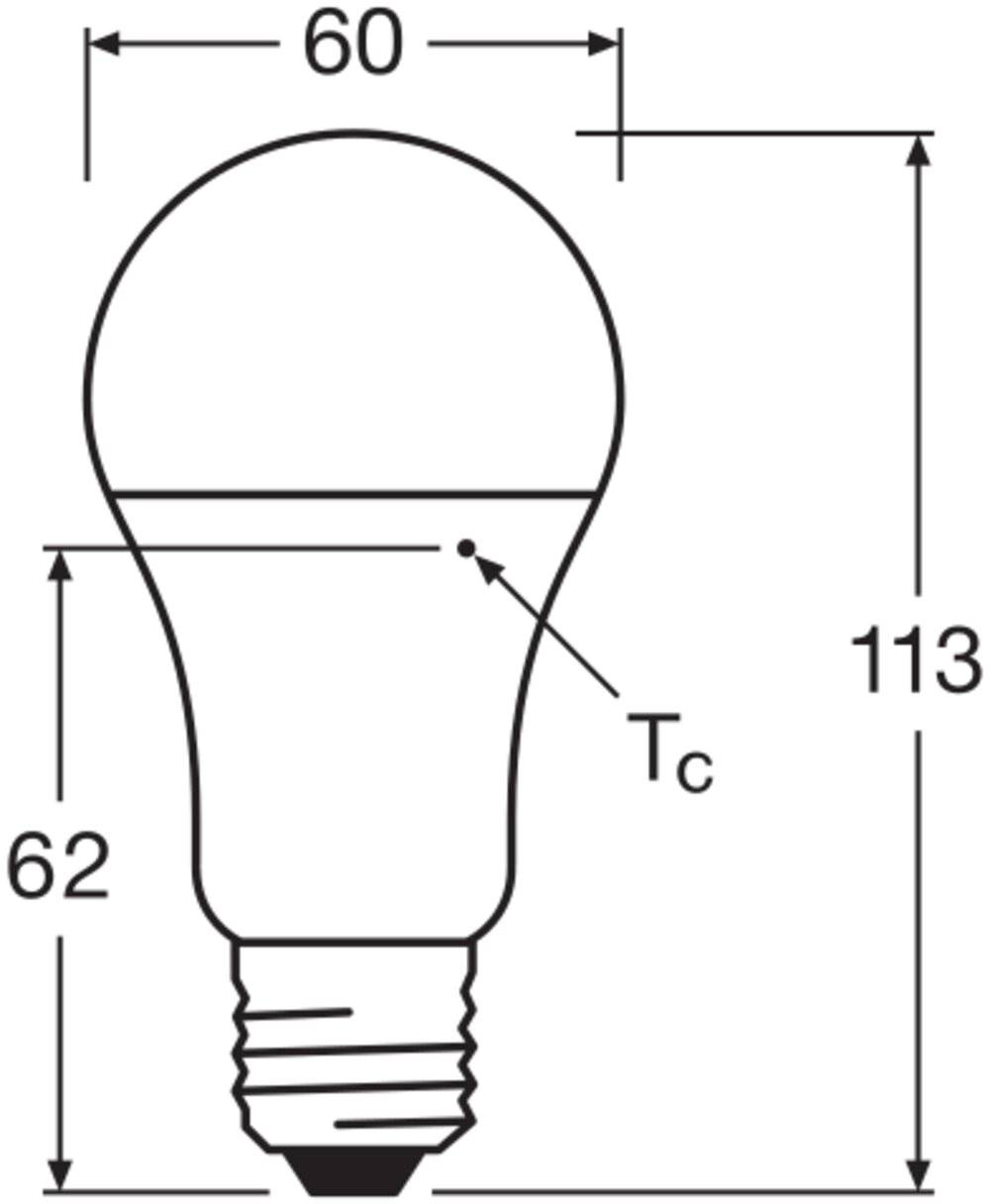 LEDVANCE LED CLA75 10W 827 FR E27 P