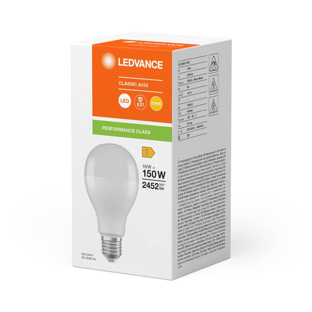 LEDV LED Bulb 19-150W/827 2452lm E27 matt 200° 15000h EEK E Leuchtmittel LED LED Allgebrauchslp