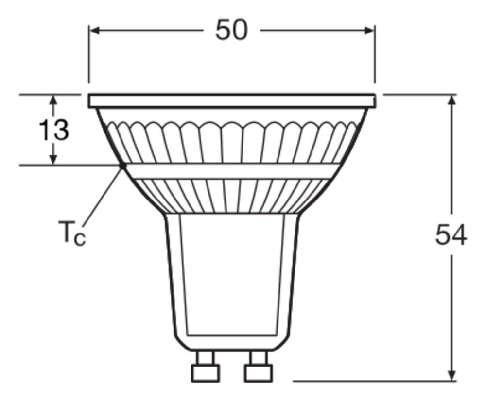 OSRAM HOMELIGHTING 4058075433182 LED EEK F (A - G) GU10 Reflektor 3.7W = 50W Warmweiß (Ø x L) 50mm x 54mm 1St.