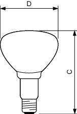 BR125 IR 150W 230-250V E27 CL Infrarotlampe
