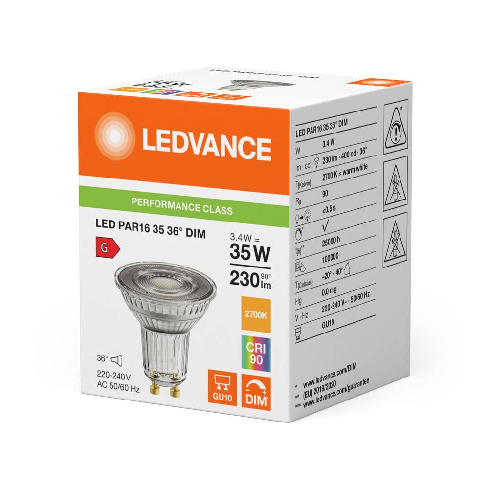 Ledvance OSR PAR16 35 36° dim P 3.4W 927 GU10 LED