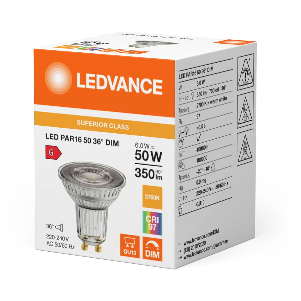 Ledvance OSR PAR16 50 36° dim S 6W 927 GU10 LED