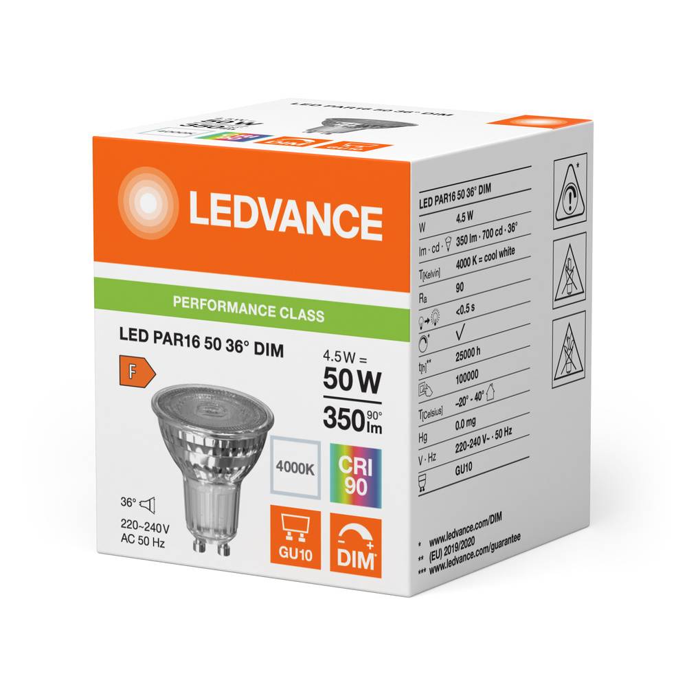 Ledvance OSR PAR16 50 36° dim P 4.5W 940 GU10 LED