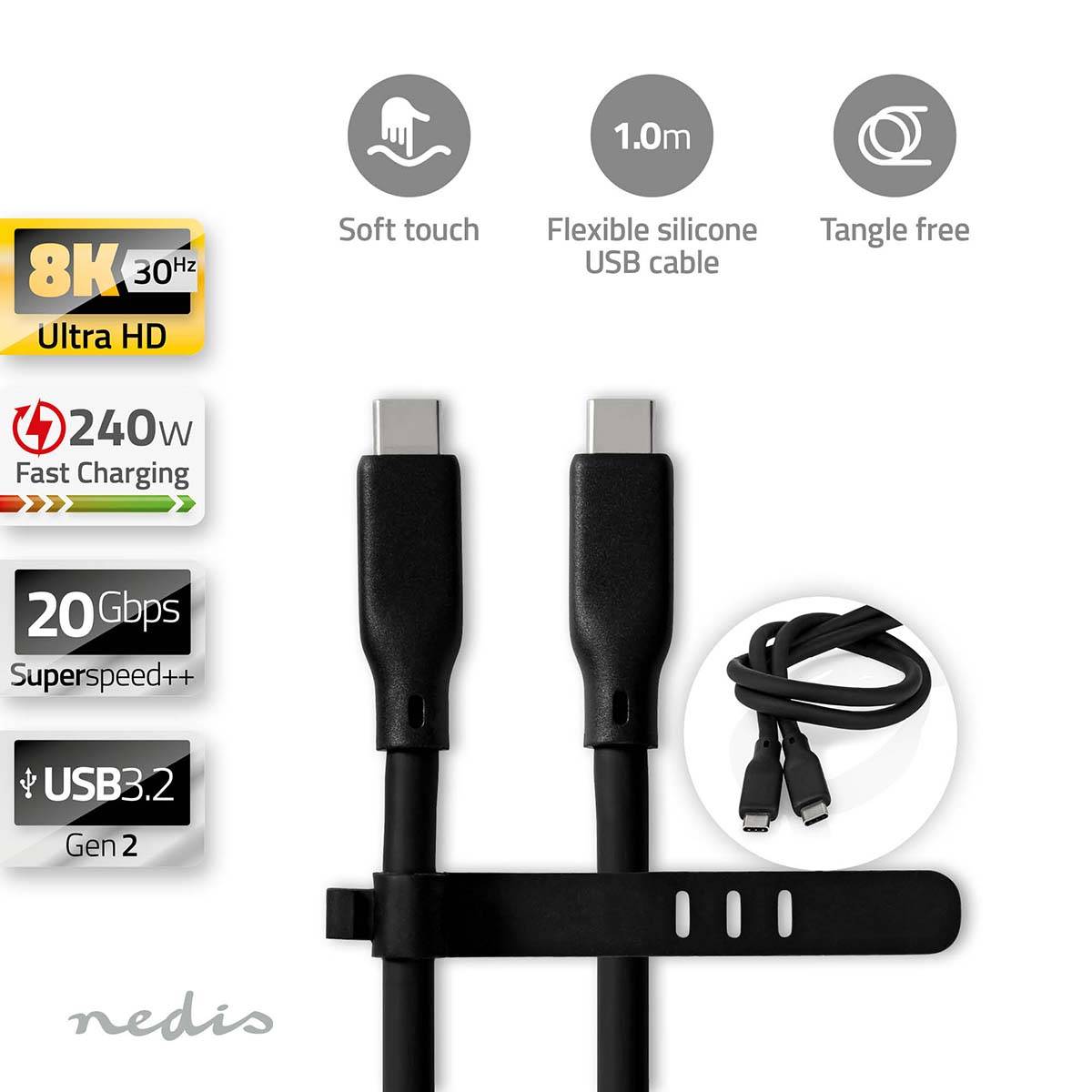 Nedis USB-Kabel | CCGB64810BK10 | Schwarz