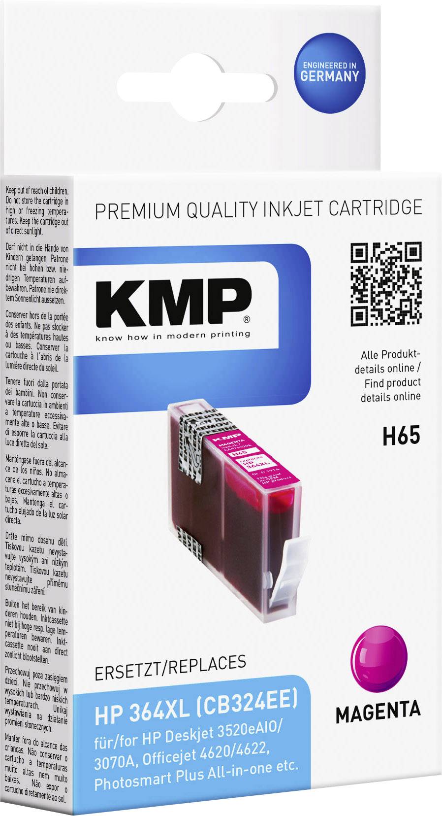 KMP Druckerpatrone ersetzt HP 364, 364XL Kompatibel Magenta H65 1714,0006