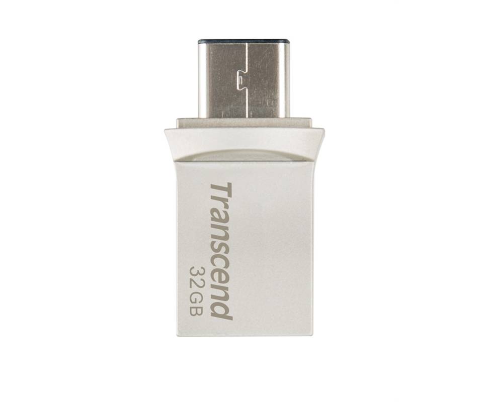 Transcend JetFlash® 890 USB-Zusatzspeicher Smartphone/Tablet Silber 32 GB USB 3.2 Gen 2 (USB 3.1), USB-C®