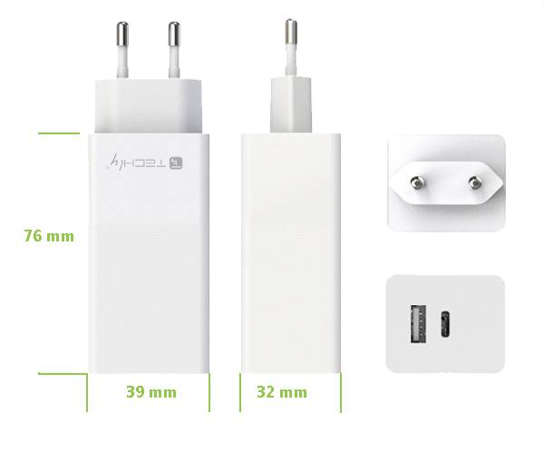 Techly PD A-C LADEGERÄT 100W