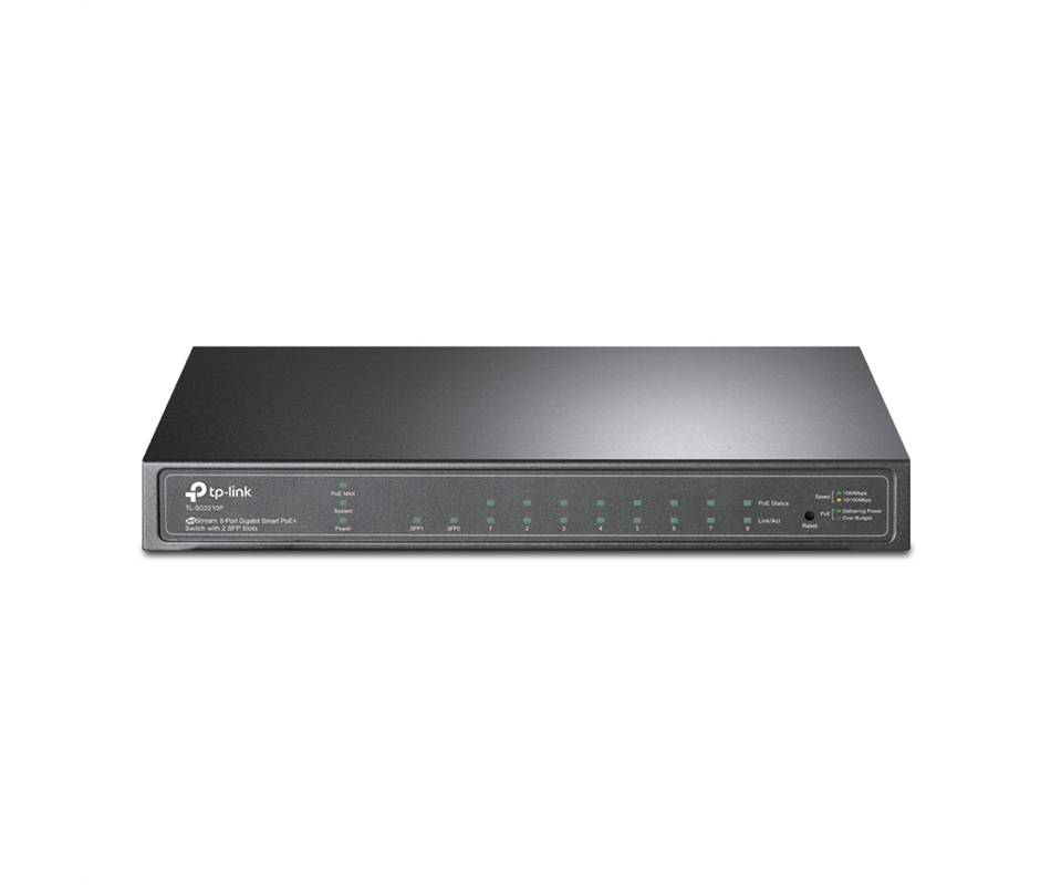 TP-Link JetStream TL-SG2210P V3 - Switch - Smart - 8 x 10/100/1000 + 2 x SFP - Desktop - PoE (58 W)